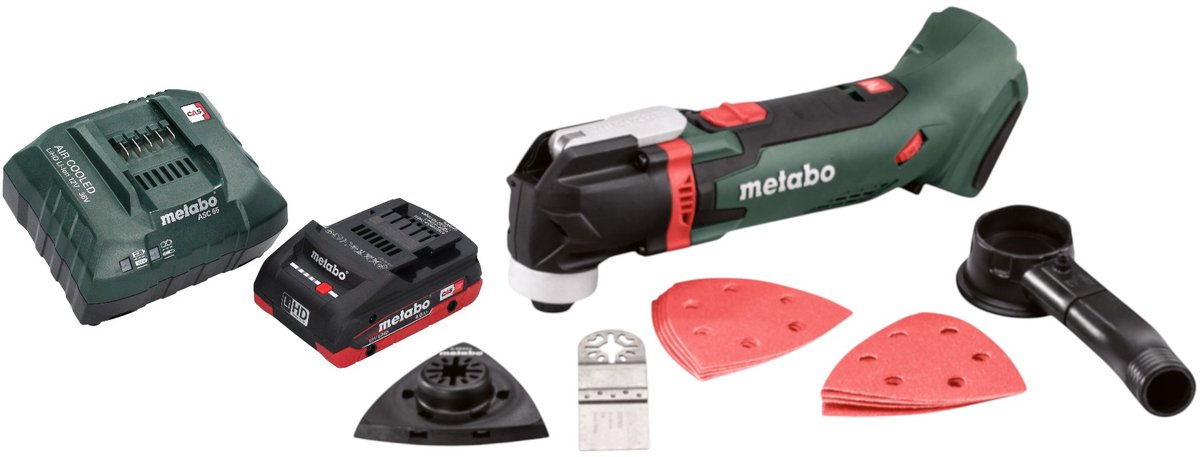 Metabo MT 18 LTX accu-multitool 18 V OIS / Starlock + 1x LiHD-accu 4,0 Ah + oplader