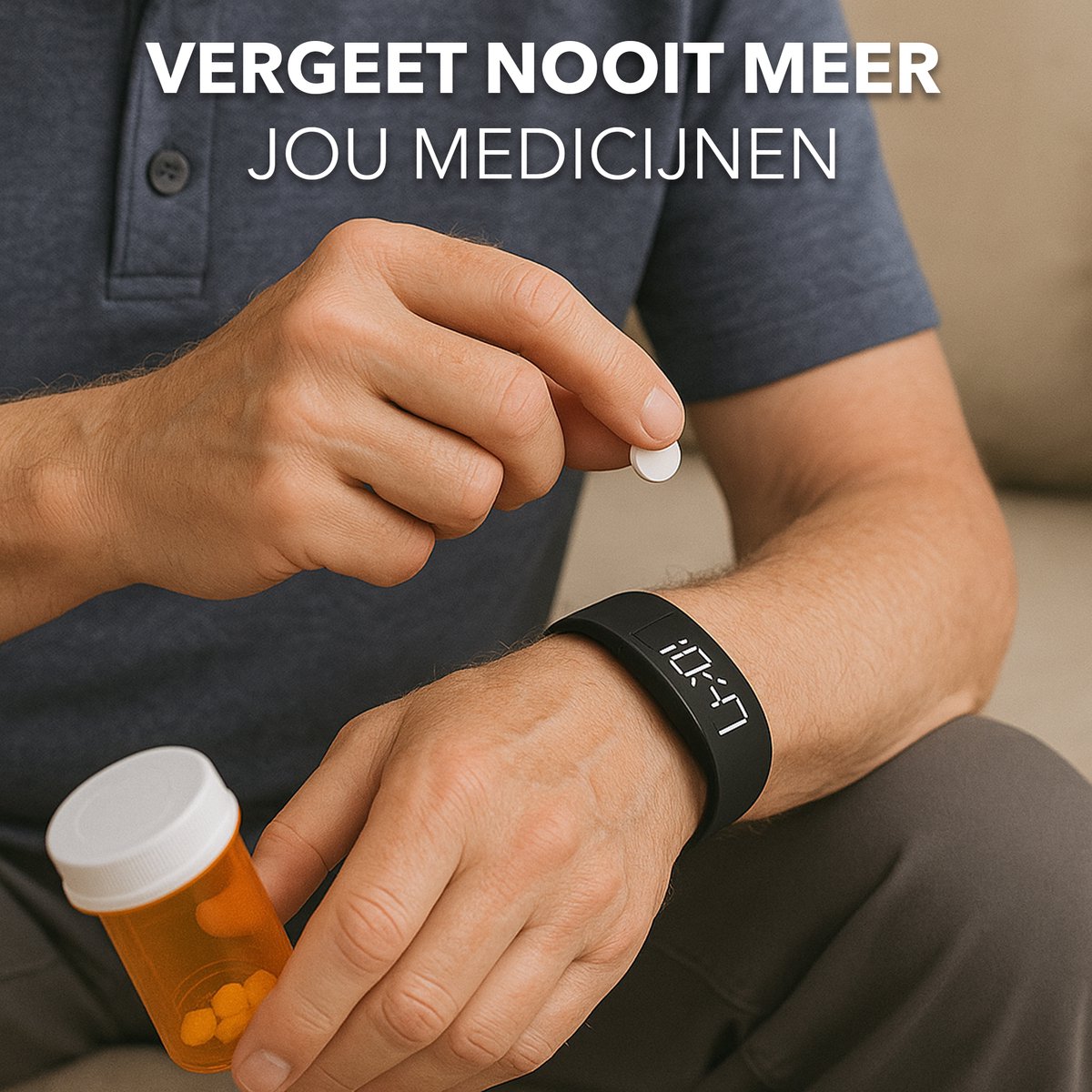 Bracelet vibrant PRO Podomètre Alarme vibrante Malentendants