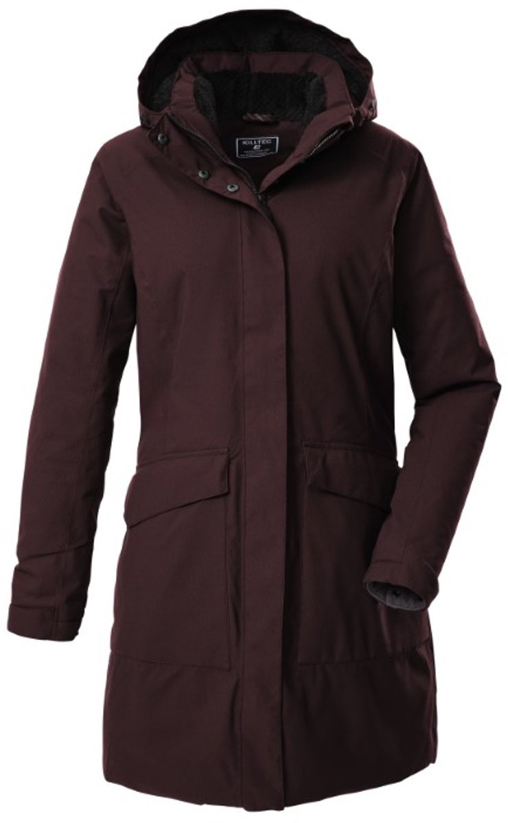 Killtec dames winterjas - parka - 43313 - rood - functioneel - maat 40