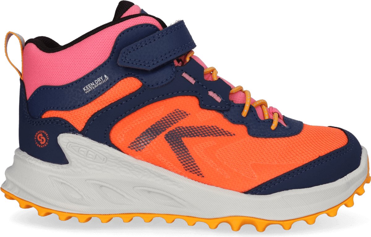 Keen Zionic Mid Younger Kids Wandelschoenen Naval Academy/Nasturtium Multicolor