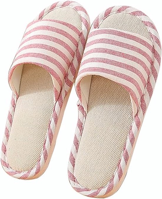 Huispantoffels - S - Maat 37-38 (past 35-37) - Huispantoffels - Sandalen - Ademende pantoffels - Open teenpantoffels - Antislippantoffels voor thuis - Geschikt voor mannen en vrouwen in alle seizoenen - Niet te gebruiken als douchepantoffels