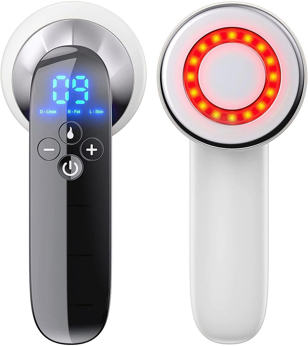 Cellulitis massageapparaat, ultrasone cavitatiemachine, EMS microstroom anti-cellulitis, vormt de perfecte buik, taille, armen, benen en heupen met ultrasone technologie, USB-oplaadbaar