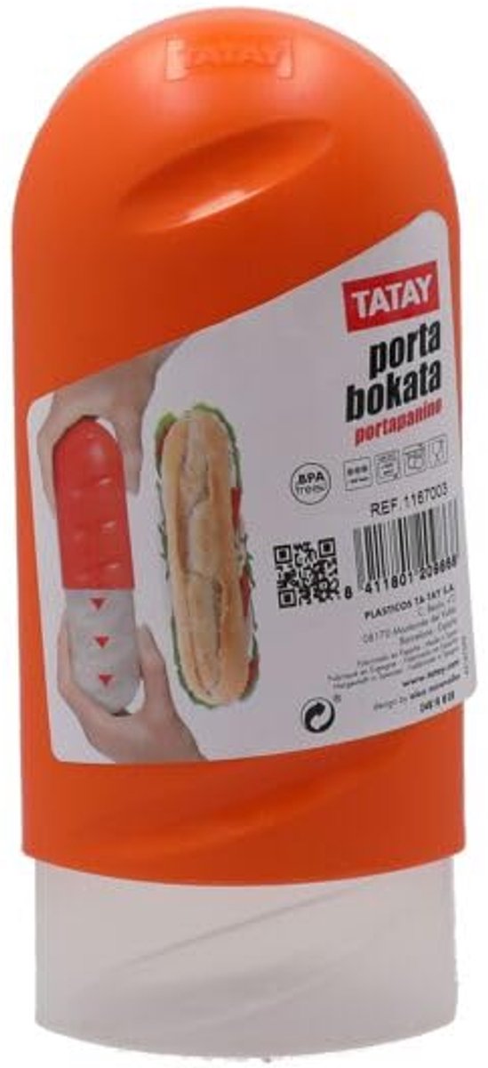 Tatay snack- en voedselhouder, uitschuifbaar, BPA-vrij, herbruikbaar, vaatwasser- en magnetronbestendig, vriesbestendig tot -40º, 1 stuk, afmetingen 7,7 x 6,7 x 18-25 cm