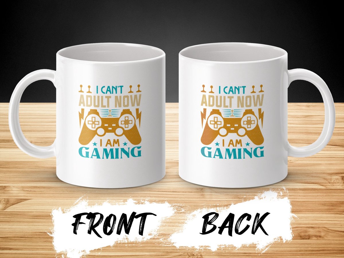 Gaming Mok, Ik kan nu geen volwassene zijn, grappige Gamer mok, Cadeau voor Gamer, Videogame Mok, Spelcomputer mok, Videospel mok.