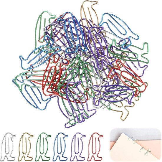 Paperclips met grappige opdruk verpakt in een display