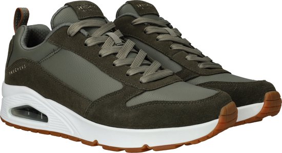 Skechers Uno - Stacre Baskets pour femmes pour hommes - Vert olive - Taille 44