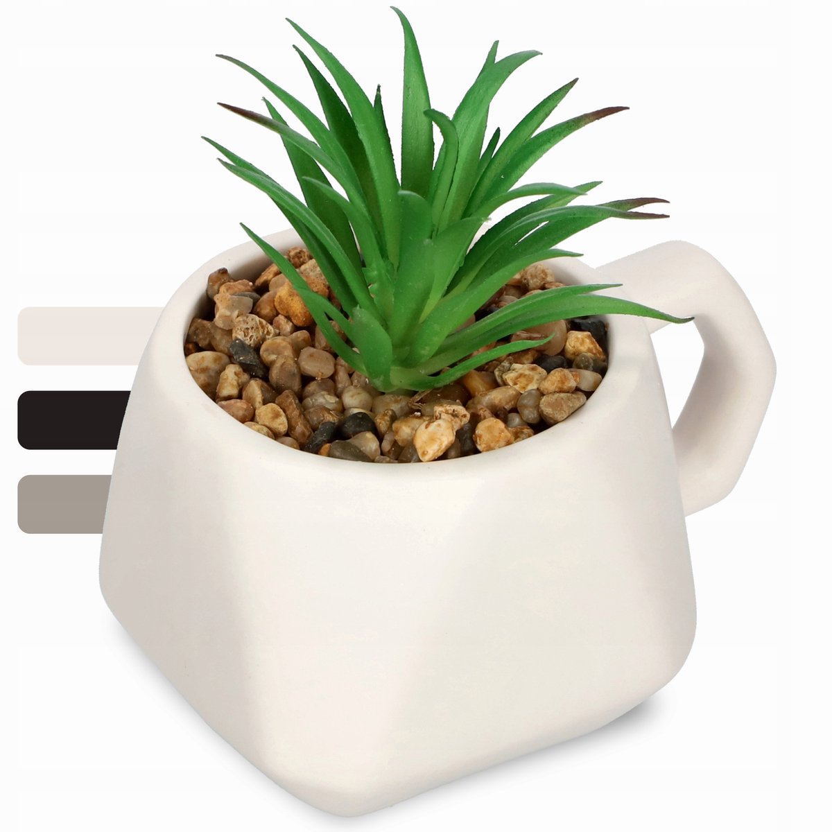 KADAX Sappplanten in pot met handvat, kunstmatige potplanten, kleine kunstplant, faux plan