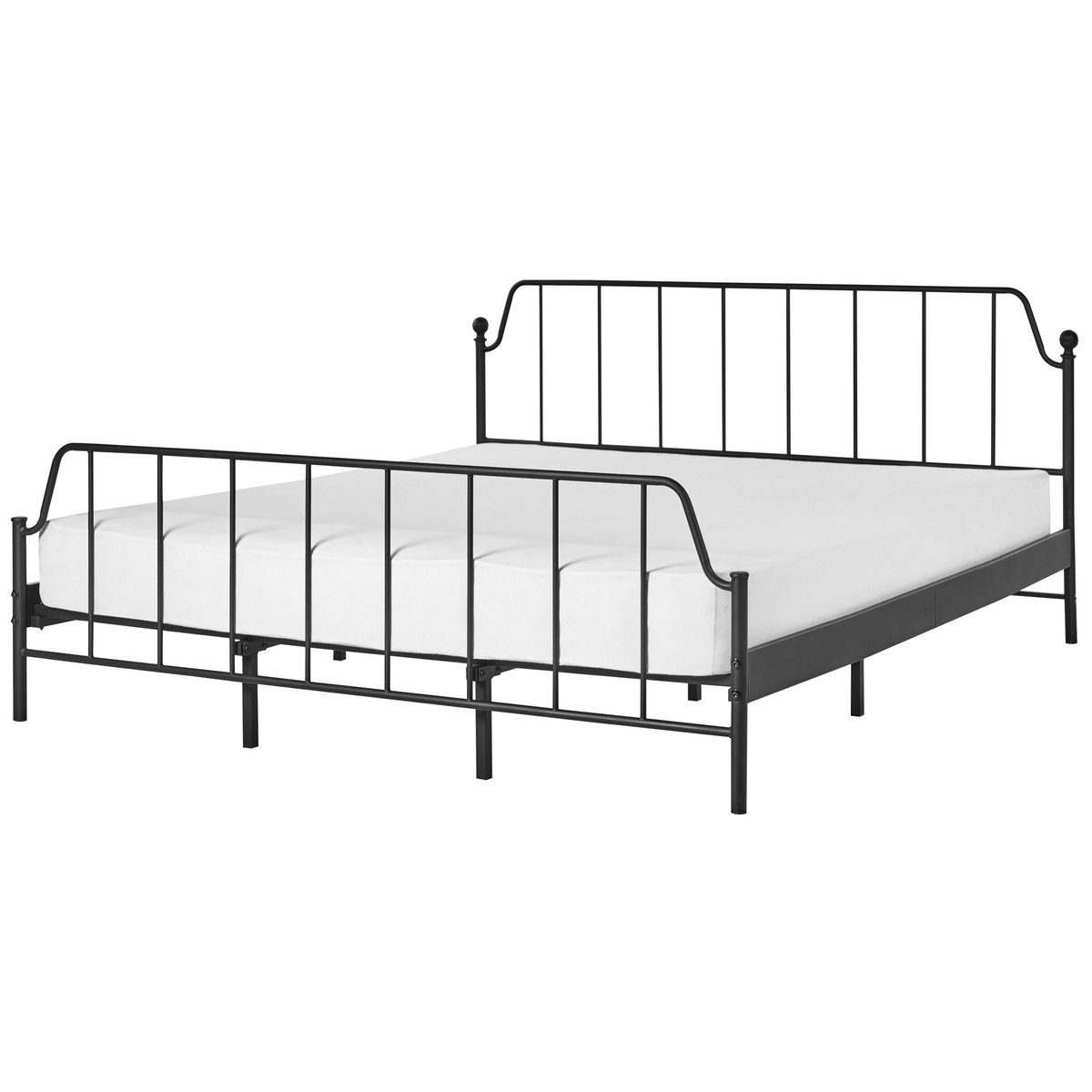 Beliani MAURESSAC - Tweepersoonsbed - Zwart - 180 x 200 cm - Metaal