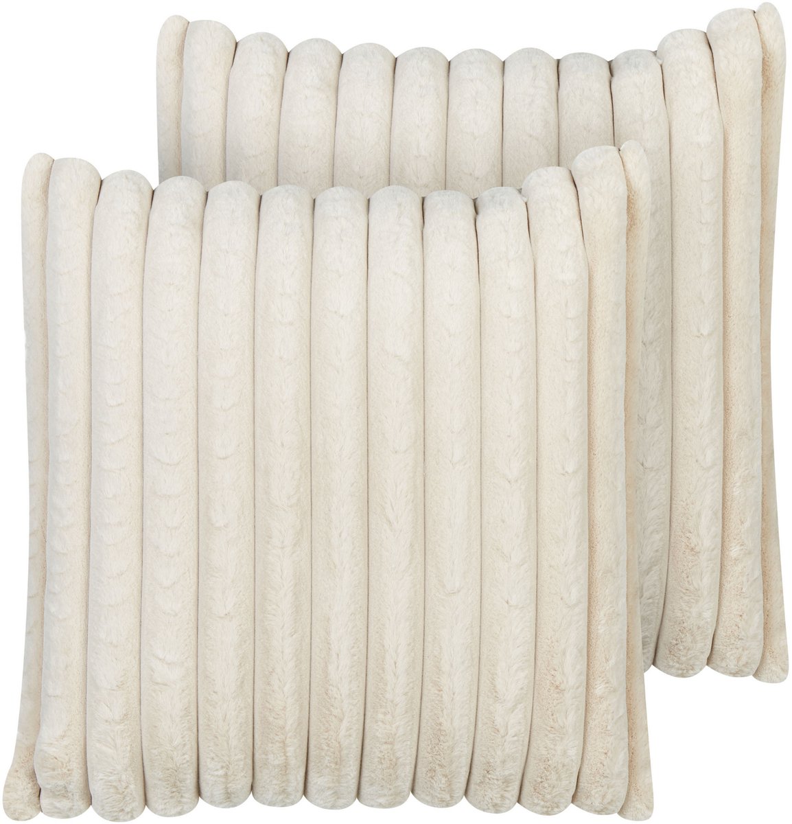Beliani RAKYA - Sierkussen set van 2 - Lichtbeige- Polyester