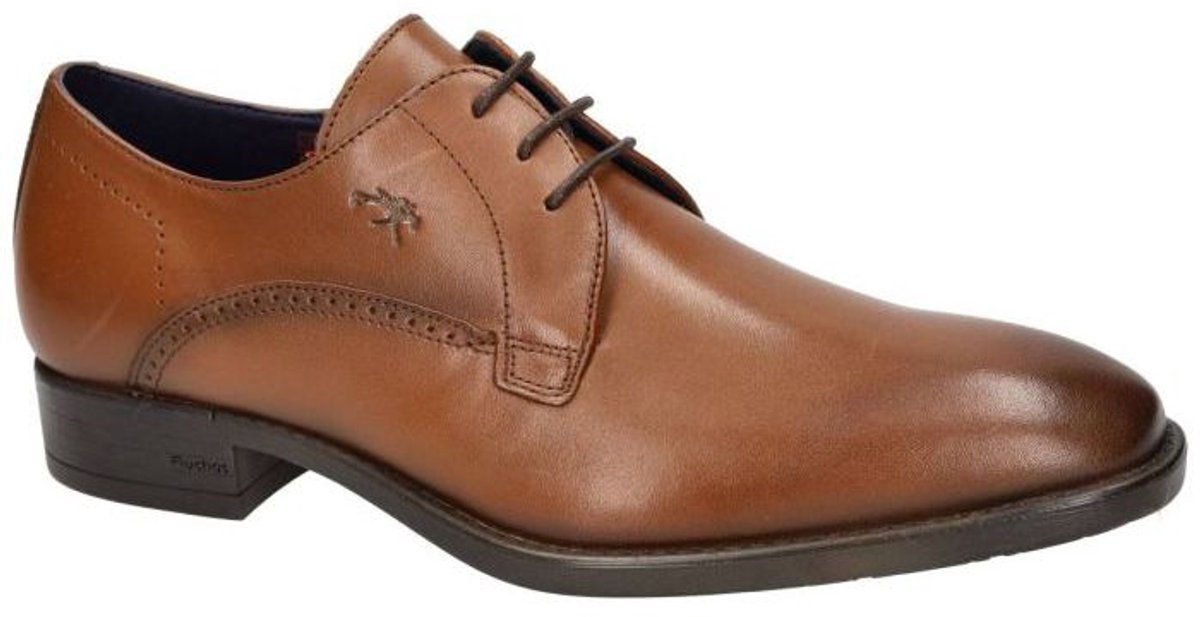 Fluchos -Heren - cognac/caramel - geklede lage schoenen - maat 44