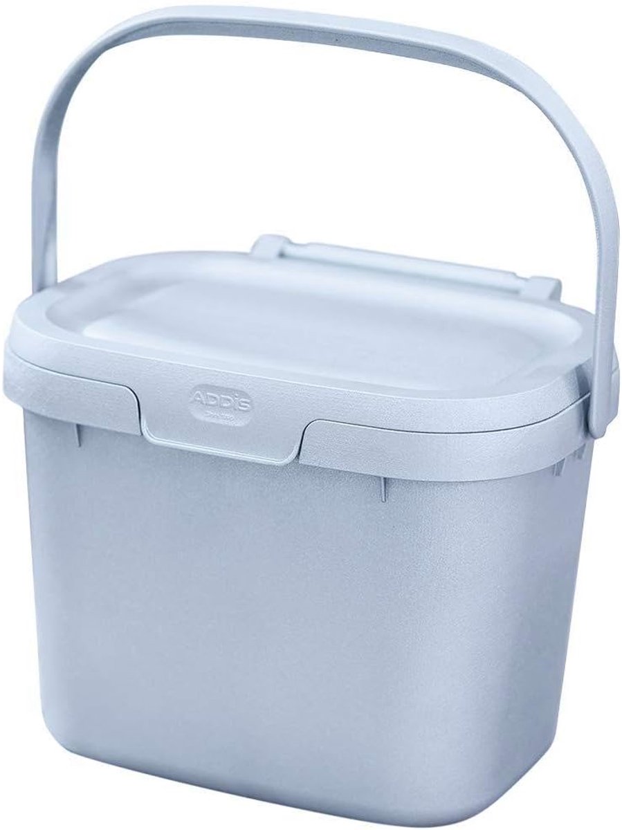 Compostemmer voor Keukenafval Gemaakt van Gerecycled Plastic - Licht Grijs - Compostemmer met Merknaam