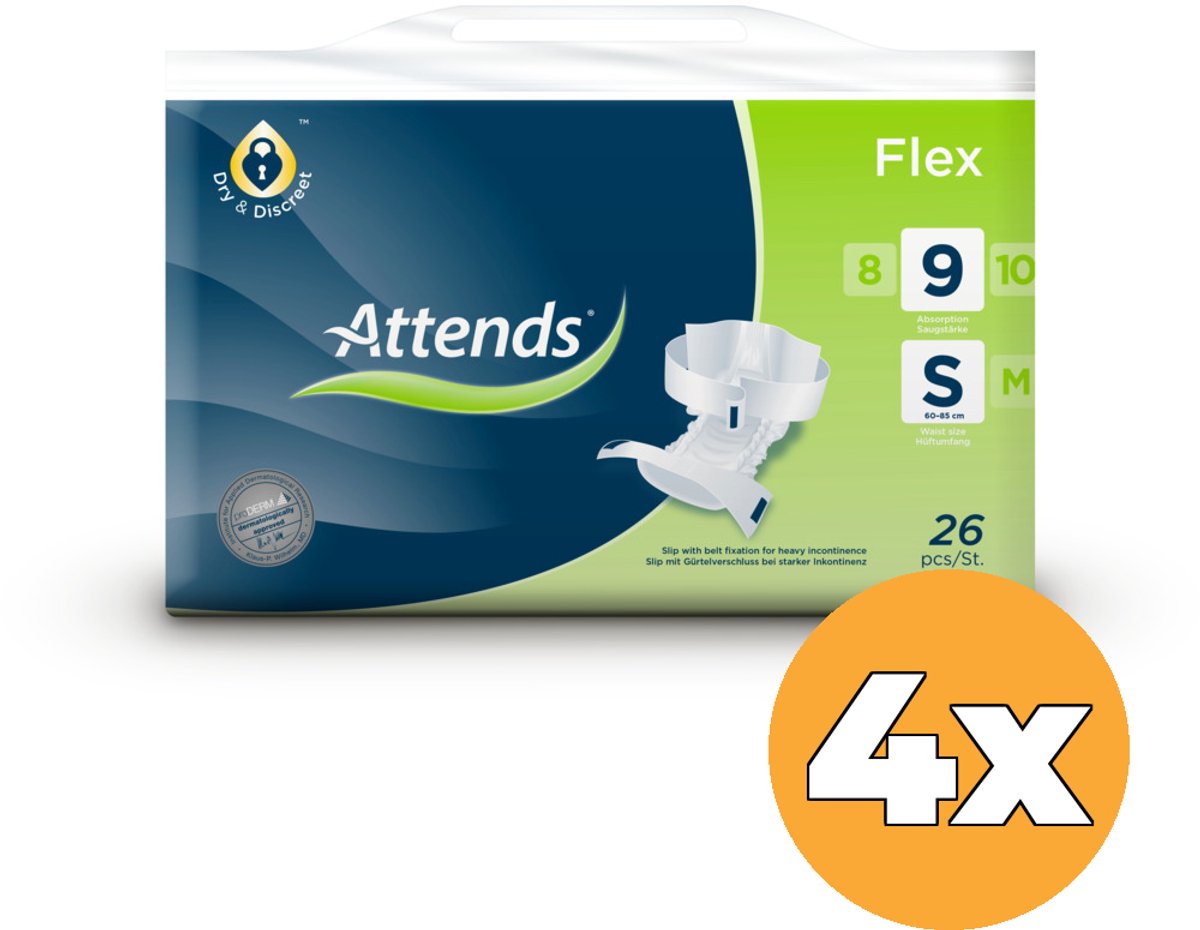 4x Attends Flex 9 Maat S (26 stuks)
