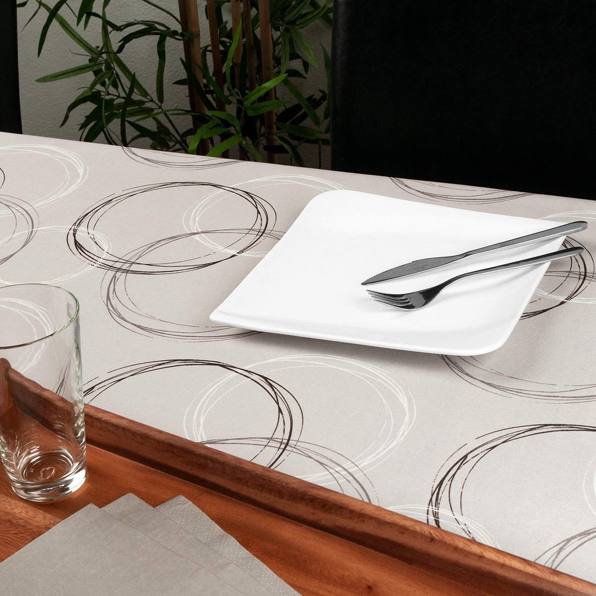 Ibenzoa® Waterafstotend en Onderhoudsvriendelijk Tafelzeil met Moderne Bloemen- en Cirkeldesigns in Diverse Maten