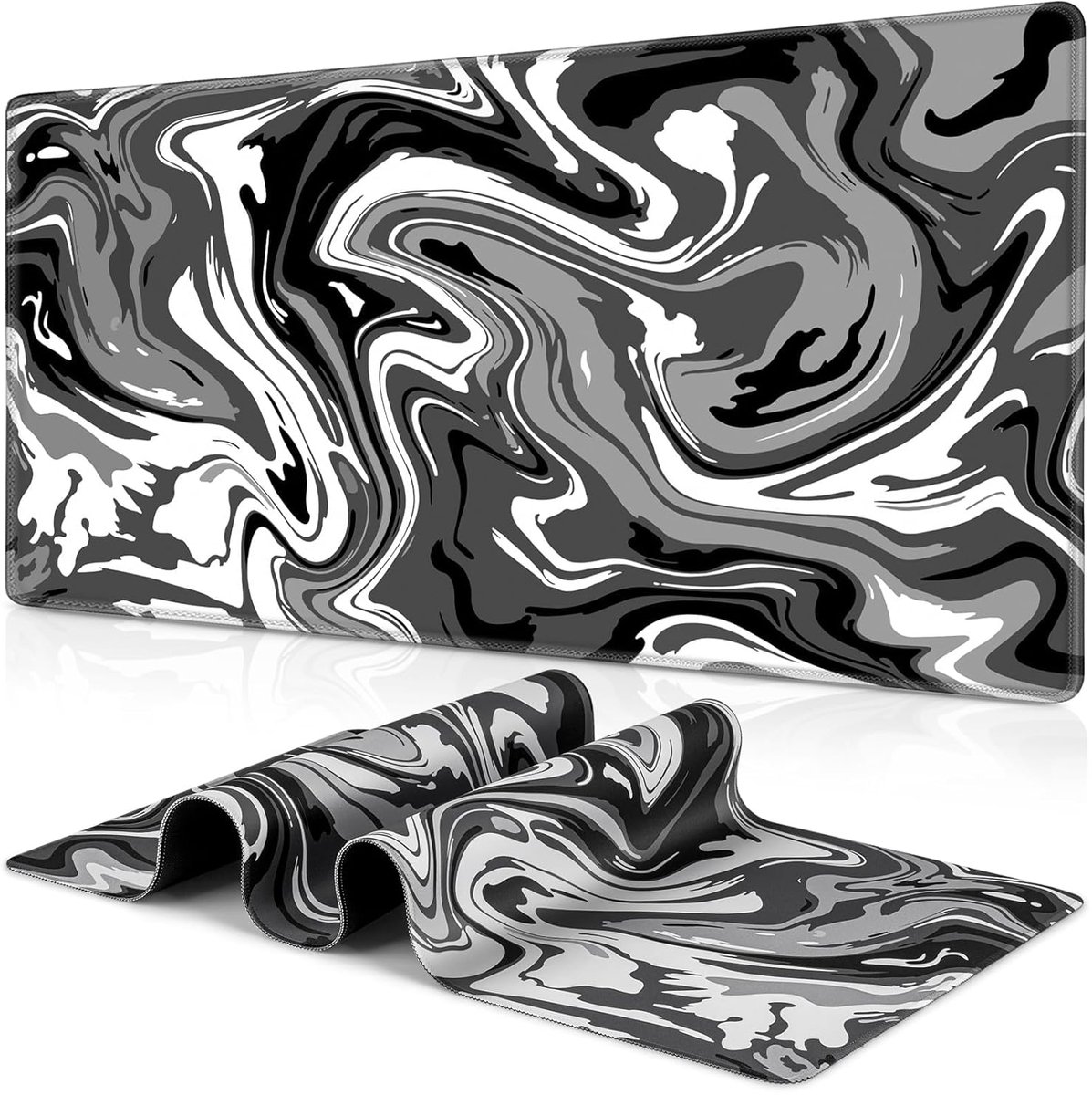 Grote XXL muismat - gamer muismat met antislip - 900 x 400 mm - grijs