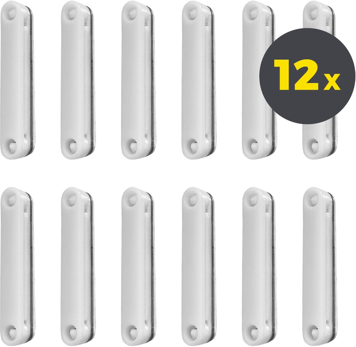 EASYmaxx Insect Protect Magneten om te plakken, voor insectengaas, magneetplaatjes, zelfklevend, 12 magneten, zelfklevend, voor vliegengaas, muggennet magneet