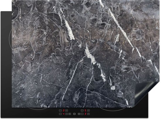 KitchenYeah® Inductie beschermer 80x52 cm - Marmeren zuilen van marmer van de Marble