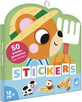 Janod - Autocollants Ferme - 50 Autocollants pour découvrir la ferme - Adapté aux petites mains - 50 Autocollants pour un plaisir durable - Dès 18 mois