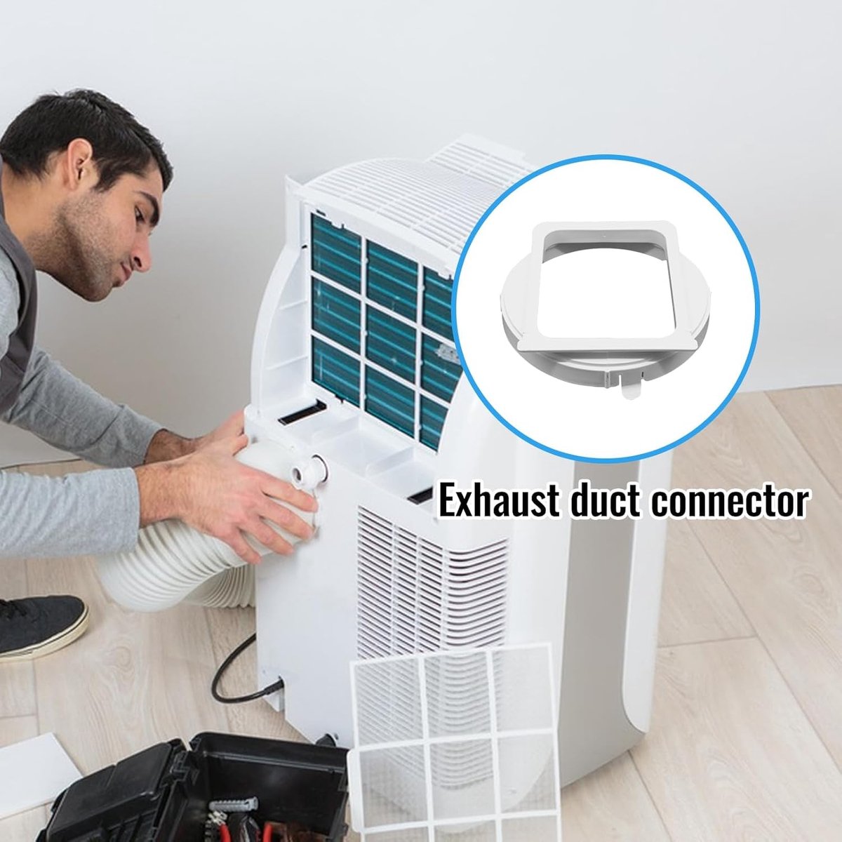 Koppelstuk Mobiele Airco Afvoerslang - Ø150mm - Conditioner Uitlaatslang Connector - Airconditioning-afvoerslangadapter - Afvoerslang adapter - Slangverlenging – foto 5