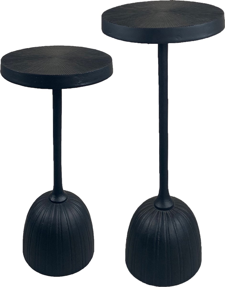 Oist Design Vita set van 2 Side Tables - Aluminium Black