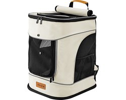 Cadoca Hondenrugzak tot 20kg - 31x30 x41cm Verstelbaar - Beige