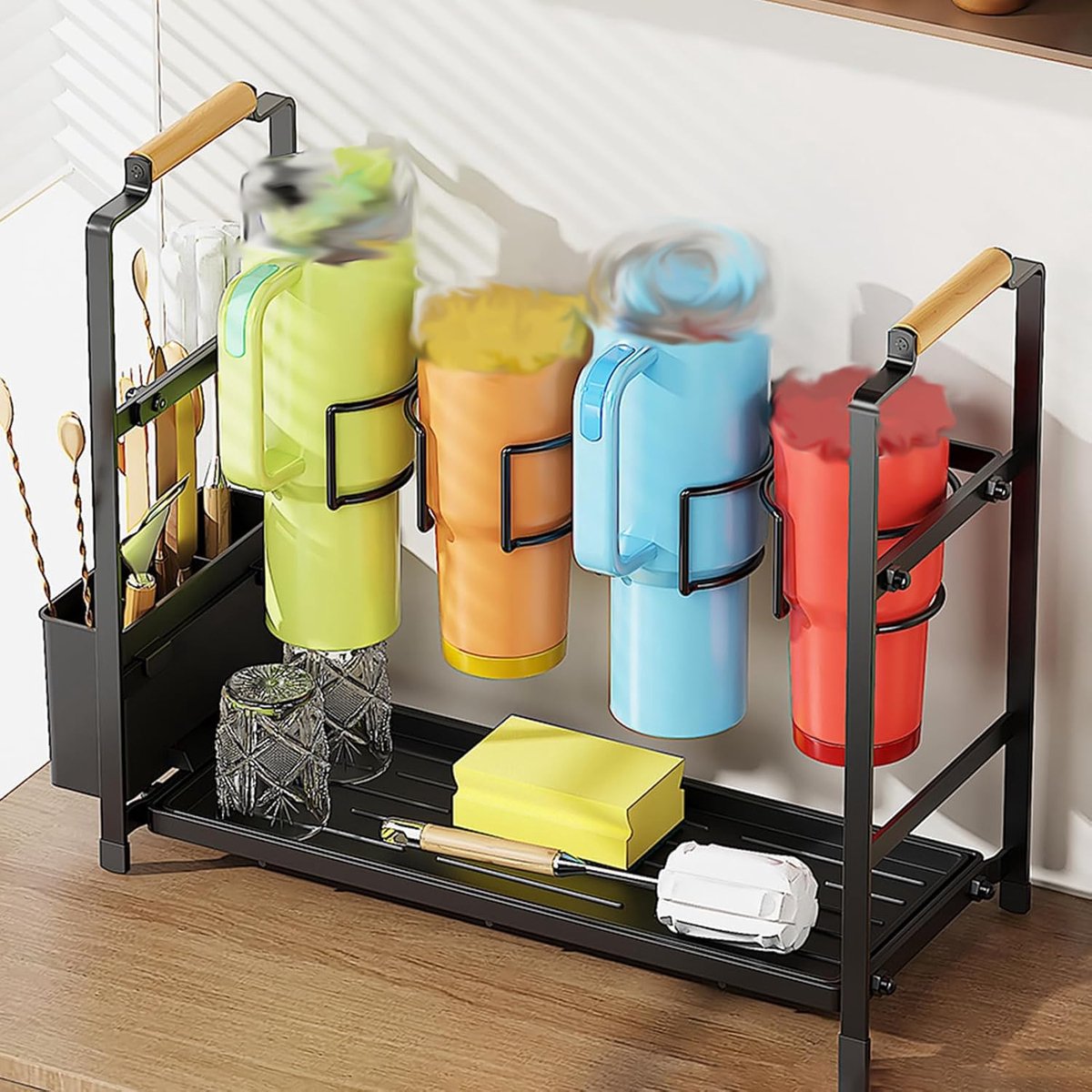 Staande bekerhouder - waterflesorganizer - multifunctioneel