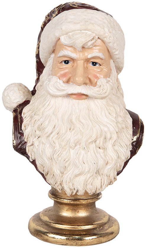 Clayre & Eef Décoration de Noël Image Père Noël 17x15x27 cm Rouge Plastique