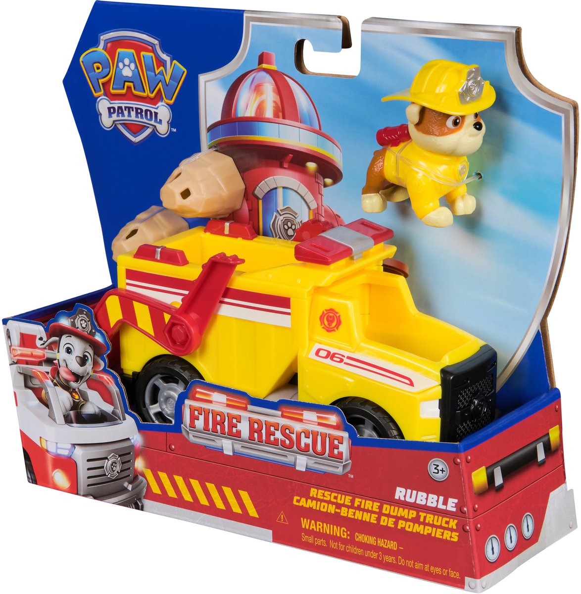 PAW Patrol - Brandweerredding - Rubble's kiepwagen - speelgoedauto met speelfiguur — afbeelding 7