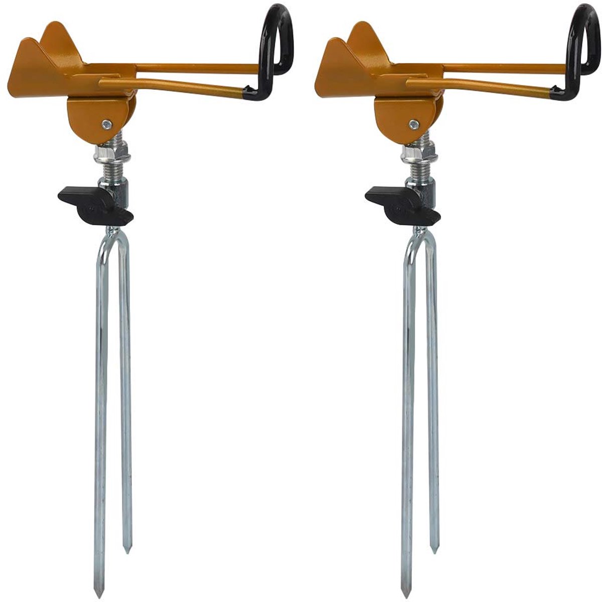 TRANKIELO® – RVS Hengelhouder Set van 2 – 360° Verstelbaar – Stabiel en Duurzaam – Universele Pasvorm