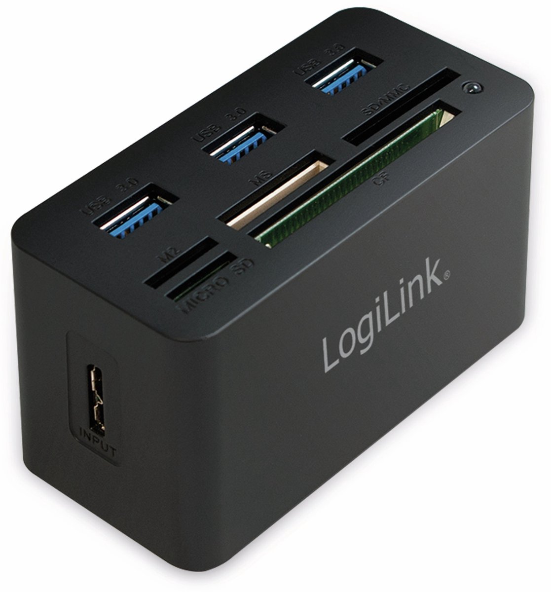 LogiLink CR0042 USB 3.0 HUB 3-Port 3x USB 3.0 All-in-One Kartenleser