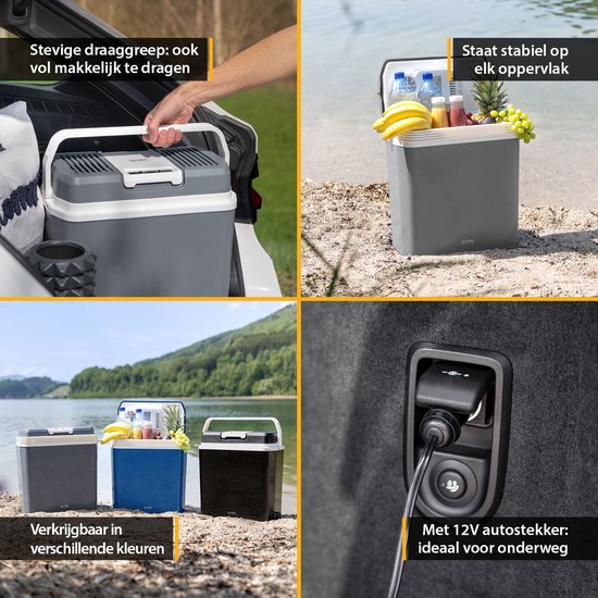 TZS First Austria Thermo-Elektrische Koelbox 12V en 230 volt - 24L - Frigobox - Grijs van TZS First Austria — afbeelding 4