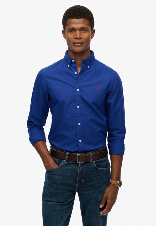 Superdry - Klassiek Oxford overhemd met lange mouwen - Heren - Lange mouwen shirts