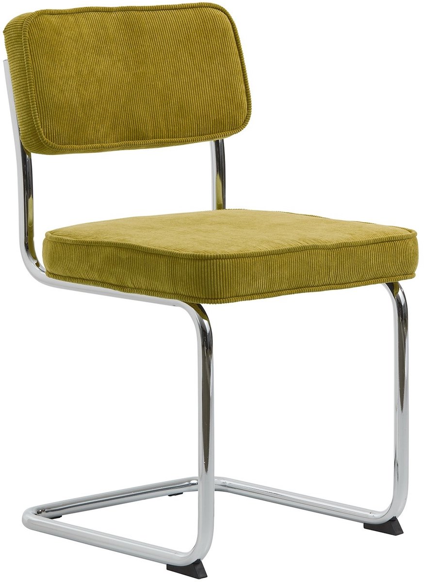 Eetkamerstoel Rupert ribstof - Groen - eetkamerstoelen set van 4