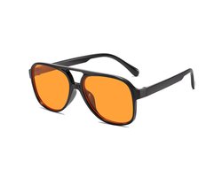 retro 70s sunglasses, classic large square aviator fashion glasses for men and women