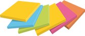 Post-it® Super Sticky Notes, Kleurenset Rio, Neon geel, Mediterraan blauw, Neon Groen, Fuchsia, Neon oranje , 76mm x 127 mm, 6 blokken
