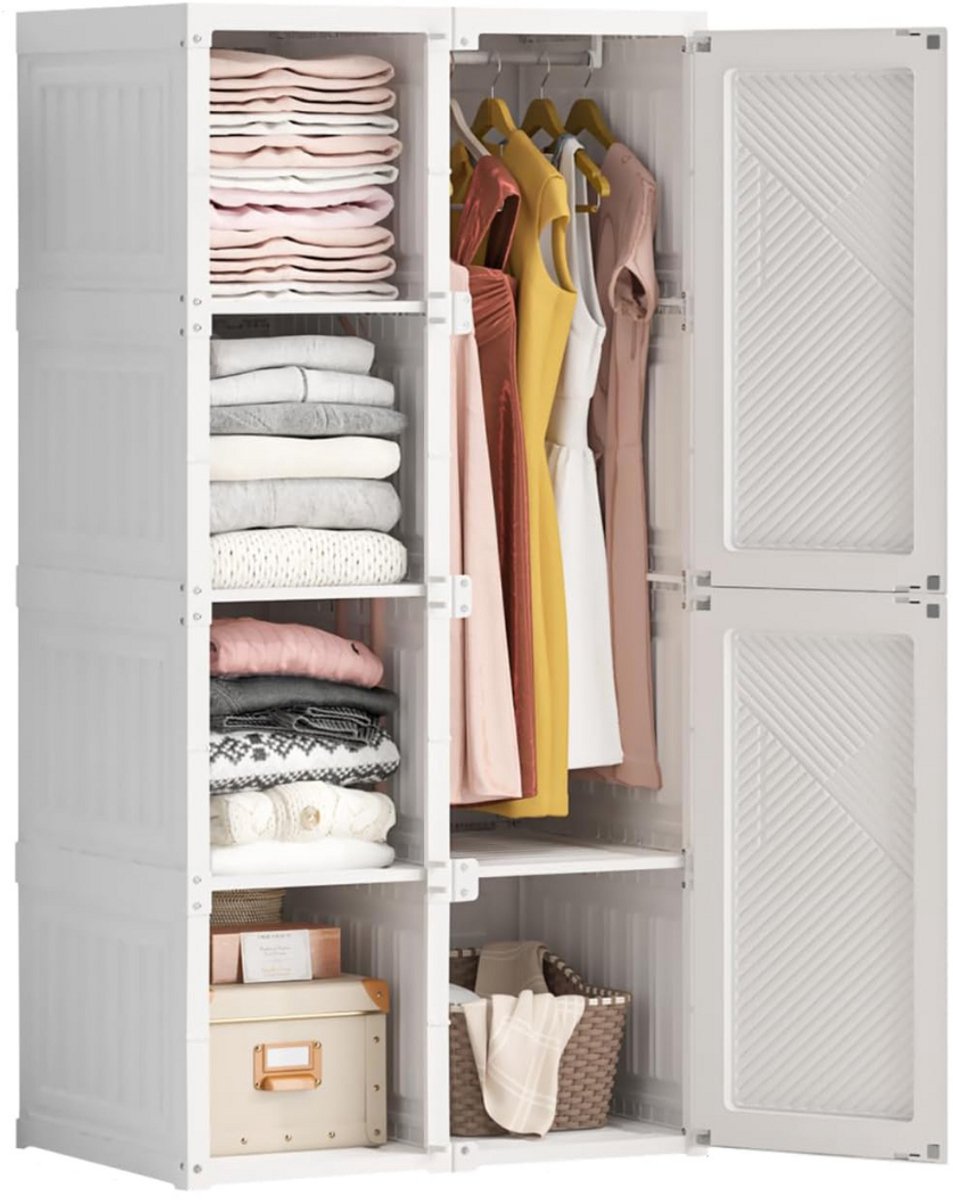 Dressing Kasten - Kledingkast - Kledingkasten Slaapkamer - Organizer - Wit