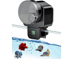 Automatische Voederautomaat - 65ml - Visvoerdispenser met Timer - 12 of 24 uur - Vakantie Voersysteem Vis - Automatische vissenvoerder - Vochtbestendige - Vissen Visvoer Voer Automaat - voor Aquarium, Vistank, Schildpaddentank - Werkt op Batterij