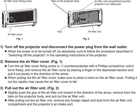Filtre à air Beamer compatible Panasonic ET-RFM100