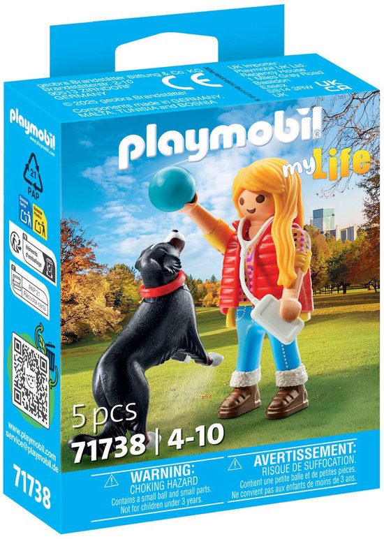 PLAYMOBIL My Life Vrouw met berghond 71738