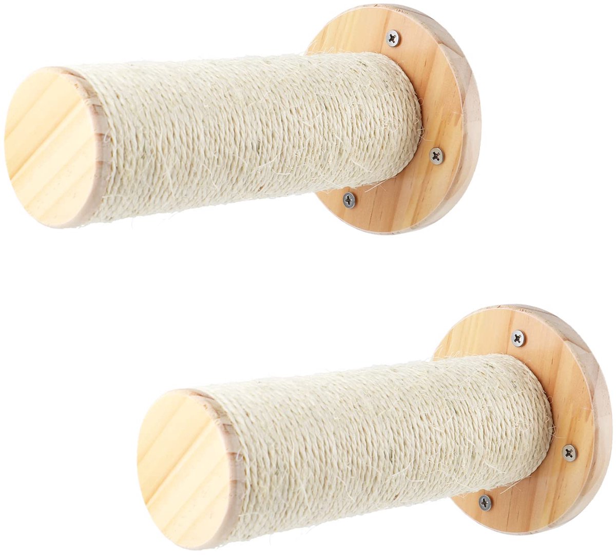 Ibenzoa® Kattenwandtreden Set van 2 Sisal Krabpalen voor Klimmen en Muurmontage in Huis