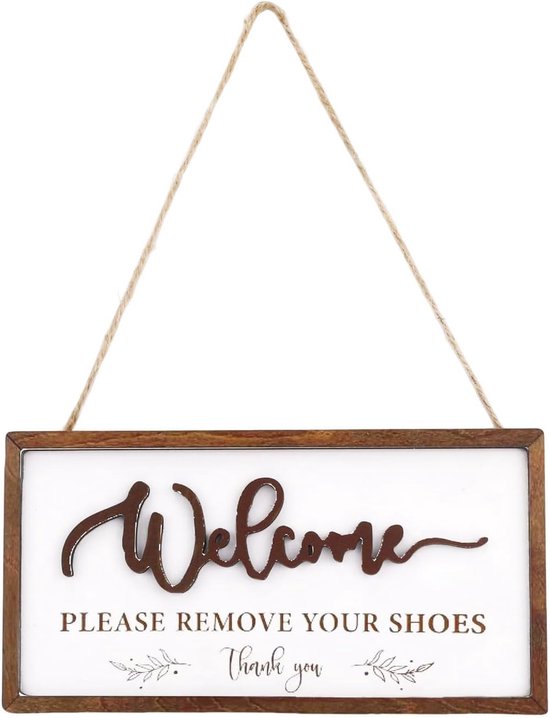 Foto: Sign your shoes out no shoes sign for house shoes porch decor door home living room