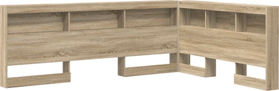 vidaXL - Opberghoofdbord - met - plank - Sonoma - Eik - 150 - cm - Bewerkt - hout