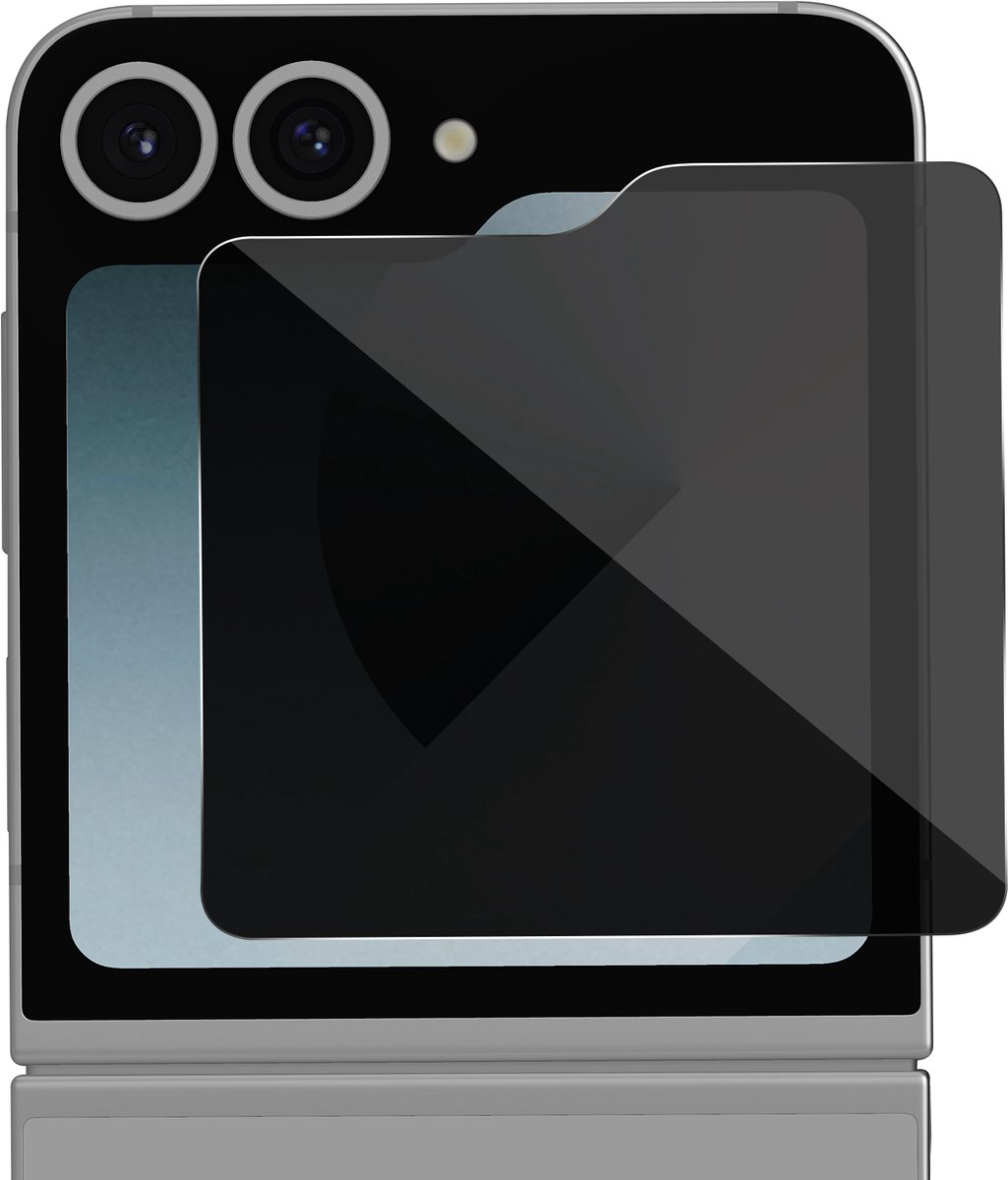 iMak, Screenprotector geschikt voor Galaxy Z Flip 6 - Extern Scherm Privacy Filter, Zwart
