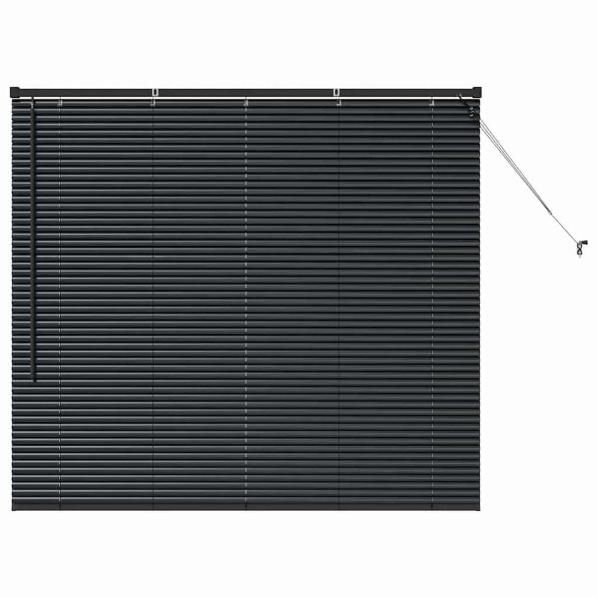 vidaXL - Venetiaanse - Jaloezieën - Zwart - 130 - x - 140 - cm - Aluminium