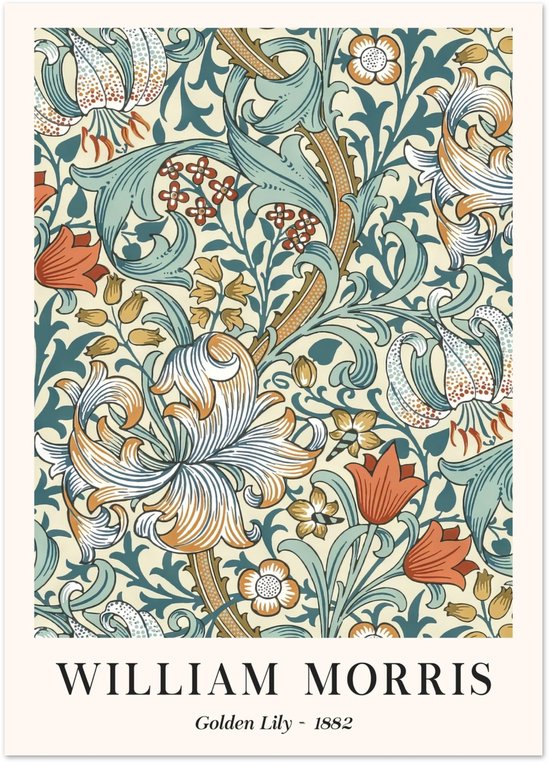 William Morris - Golden lilly II 1882 poster 50x70 cm / 20x28