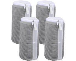Unyqoos® Wasmachinebestendige waszakken voor schoenen - set van 4 met ritssluiting in grijs