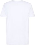 Wit T-shirt met korte mouwen, achterkant.