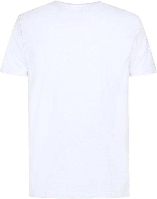 Wit T-shirt met korte mouwen, achterkant.