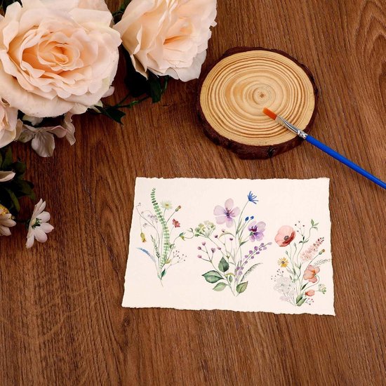 20 Feuilles Papier Aquarelle Fait Main 250GSM - 10x15cm Pour Peinture, Cartes DIY