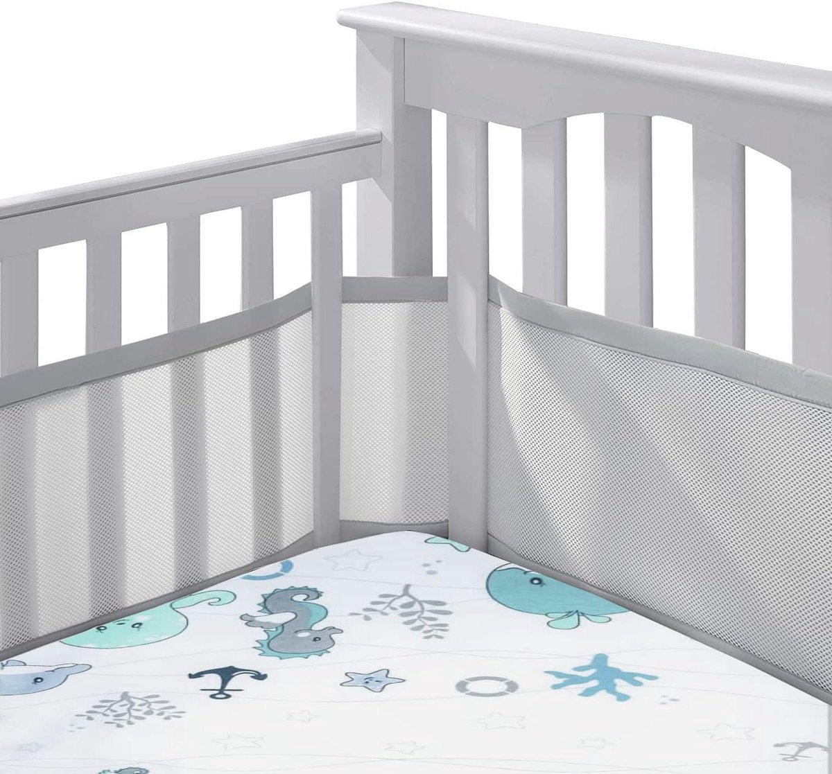 Baby Ledikantstootrand Ademende Bescherming Zachte Stootrand NieuwGeboren Baby's 4 Zijden Meisjes Jongens Kinderen