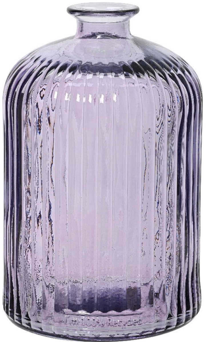 Eco-Friendly Purple Glass Vase - 15x23 cm